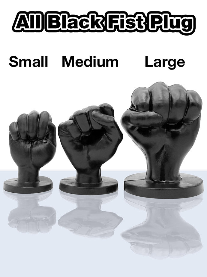 All Black Fist Plug 93 - Medium