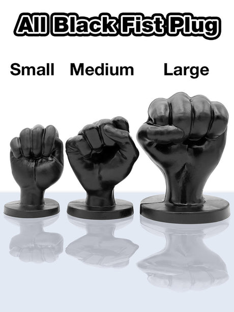 All Black Fist Plug 93 - Medium