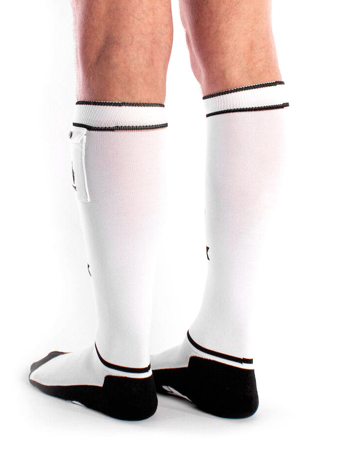 Fuck Party Socken mit Tasche - Weiß/Schwarz