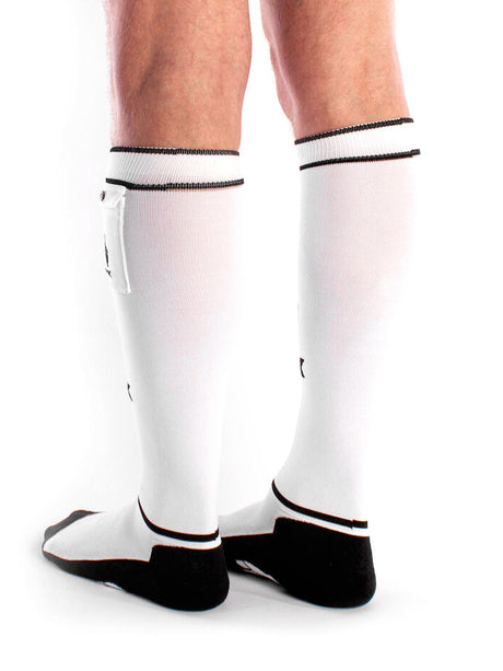 Fuck Party Socken mit Tasche - Weiß/Schwarz