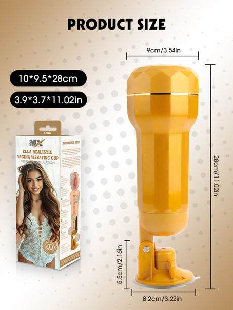 Ella Realistic Vagina Vibrating Cup