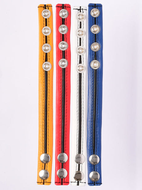 Hard Power Leder Penisring verstellbar - blau