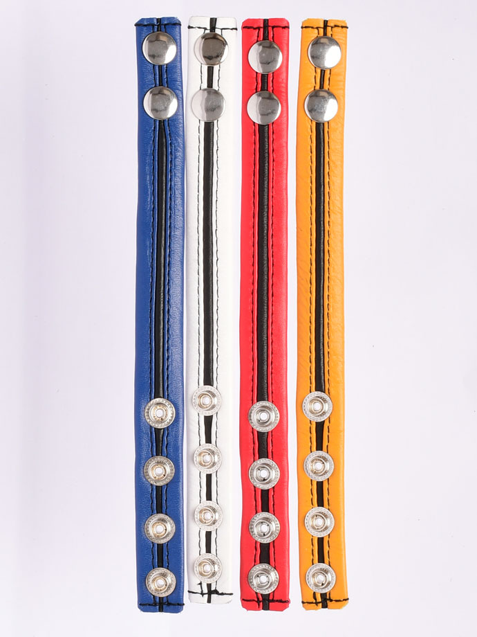 Hard Power Leder Penisring verstellbar - gelb