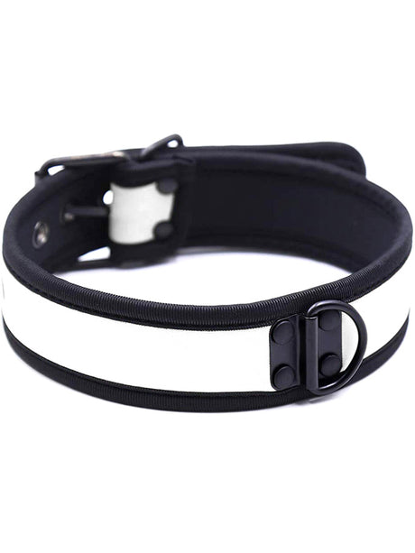 Puppy Play Neopren Halsband - Weiß