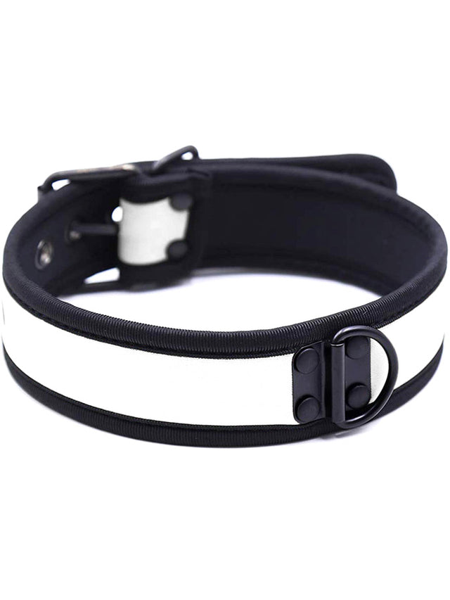 Puppy Play Neopren Halsband - Weiß