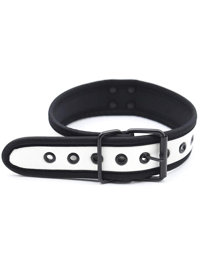 Puppy Play Neopren Halsband - Weiß