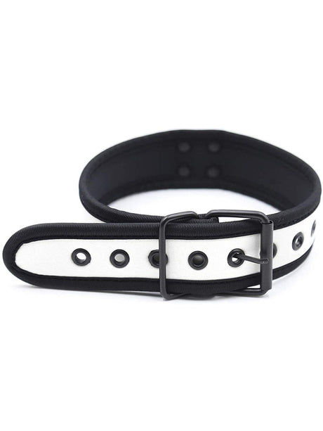 Puppy Play Neopren Halsband - Weiß