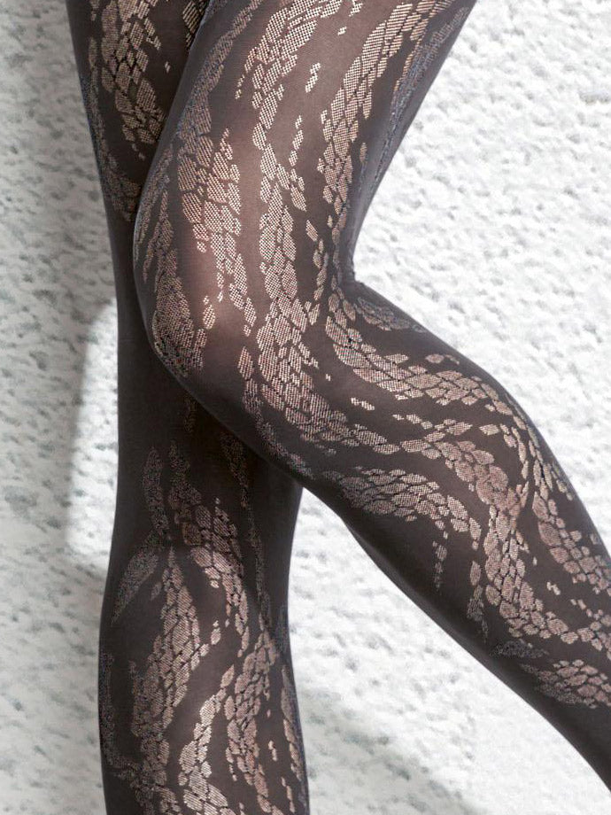 Fiore - Gemusterte Strumpfhose Denissa Schwarz
