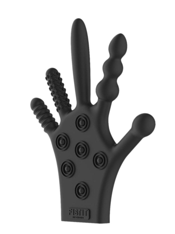 FISTIT Silikon Stimulations Handschuh - Schwarz