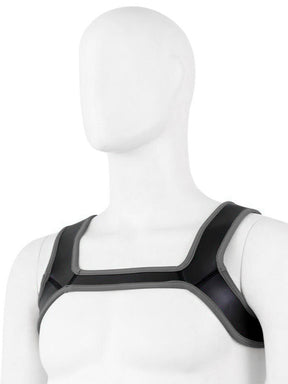 Puppy Play Neopren Harness - Grau/Schwarz