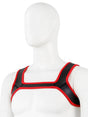 Puppy Play Neopren Harness - Rot/Schwarz