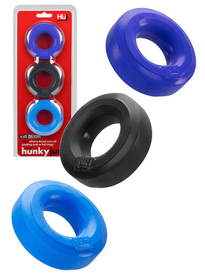 Hünkyjunk - C-Ring Multipack - Schwarz + Cobalt + Navy