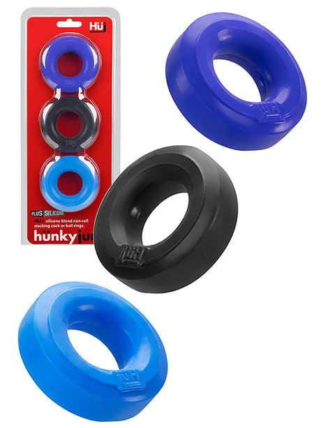 Hünkyjunk - C-Ring Multipack - Schwarz + Cobalt + Navy