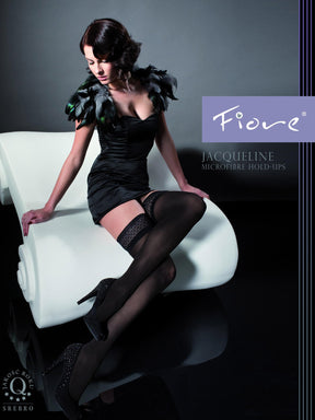 Fiore - Halterlose Mikrofaser-Strümpfe Jacqueline Grau