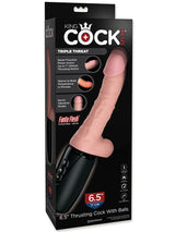 King Cock Plus - 6.5 inch Thrusting Cock with Balls Flesh