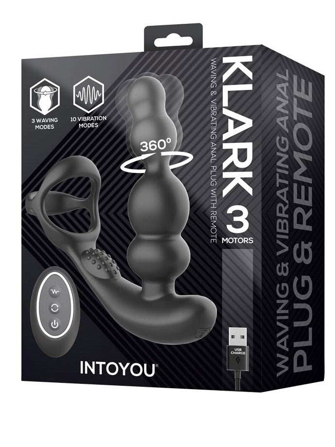 KLARK - Waving & Vibrating Anal Plug with Remote