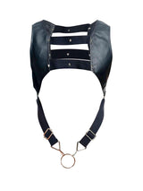 DNGEON Croptop Cockring Harness - Schwarz