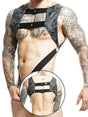 DNGEON Top Cockring Harness - Grau
