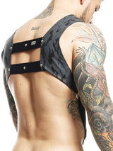 DNGEON Top Cockring Harness - Grau