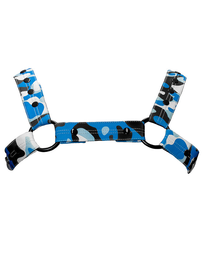 Neopren Harness - Blau Camouflage