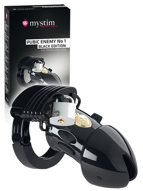 Mystim Pubic Enemy No 1 - Black Edition - Verpackung beschädigt