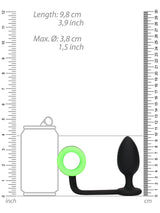OUCH! Glow in the Dark - Butt Plug with Cock Ring