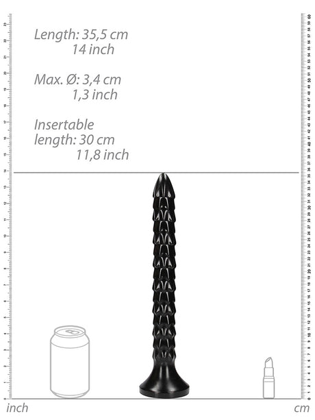 OUCH! Scaled Snake 12 inch Anal Dildo - Schwarz