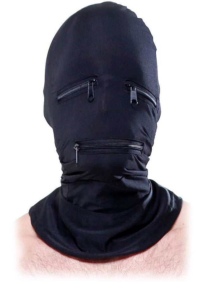 Fetish Fantasy - Zipper Face Hood Black