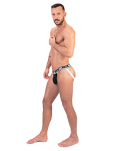 '- Push - Premium Mesh Jock - Schwarz/Weiß
