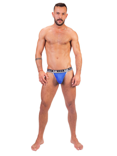 - Push - Premium Mesh Jock - Royal/Weiß