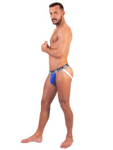 '- Push - Premium Mesh Jock - Royal/Weiß