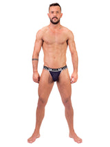 '- Push - Premium Mesh Jock - Navy/Weiß