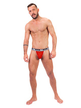 '- Push - Premium Mesh Jock - Rot/Weiß