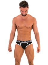 '- Push - Premium Cotton Brief - Schwarz/Weiß
