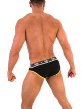 '- Push - Premium Cotton Brief - Schwarz/Gelb