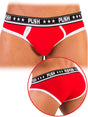 '- Push - Premium Cotton Brief - Rot/Weiß