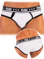 '- Push - Premium Cotton Brief - Weiß/Schwarz