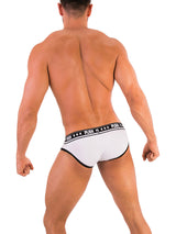'- Push - Premium Cotton Brief - Weiß/Schwarz