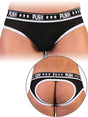 '- Push - Premium Mesh Hole Brief - Schwarz/Weiß