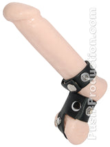 Push Xtreme Leather - Seattle Erection Snap Ball Stretcher EMBS
