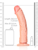 RealRock - Dildo 10 inch ohne Hoden - Curved Ultra Skin
