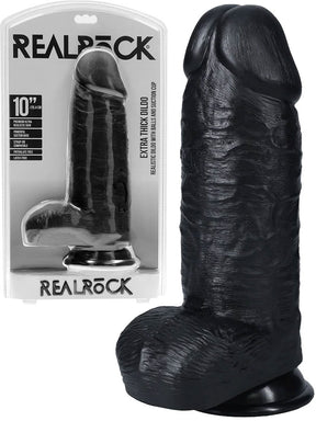 RealRock - Dildo 10 inch mit Hoden - Extra Thick