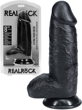 RealRock - Dildo 8 inch mit Hoden - Extra Thick