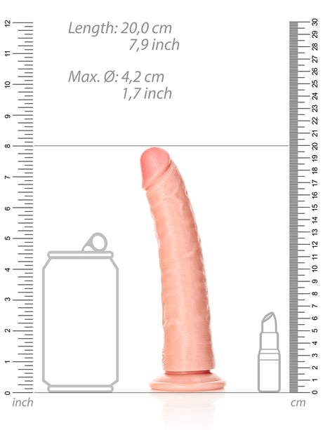 RealRock - Dildo 7 inch ohne Hoden - Slim Ultra Skin