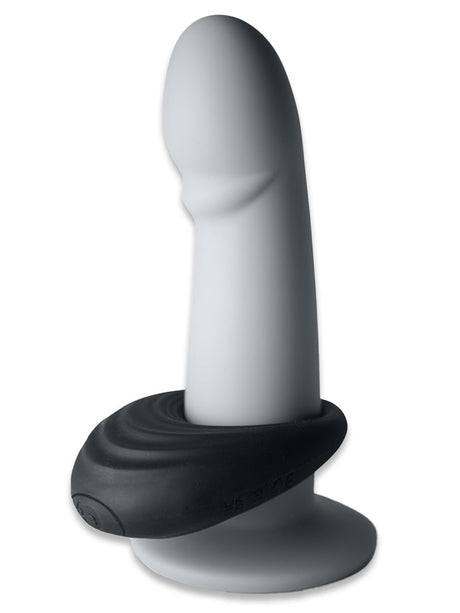 10 Speed Spire Vibrating Cockring Black
