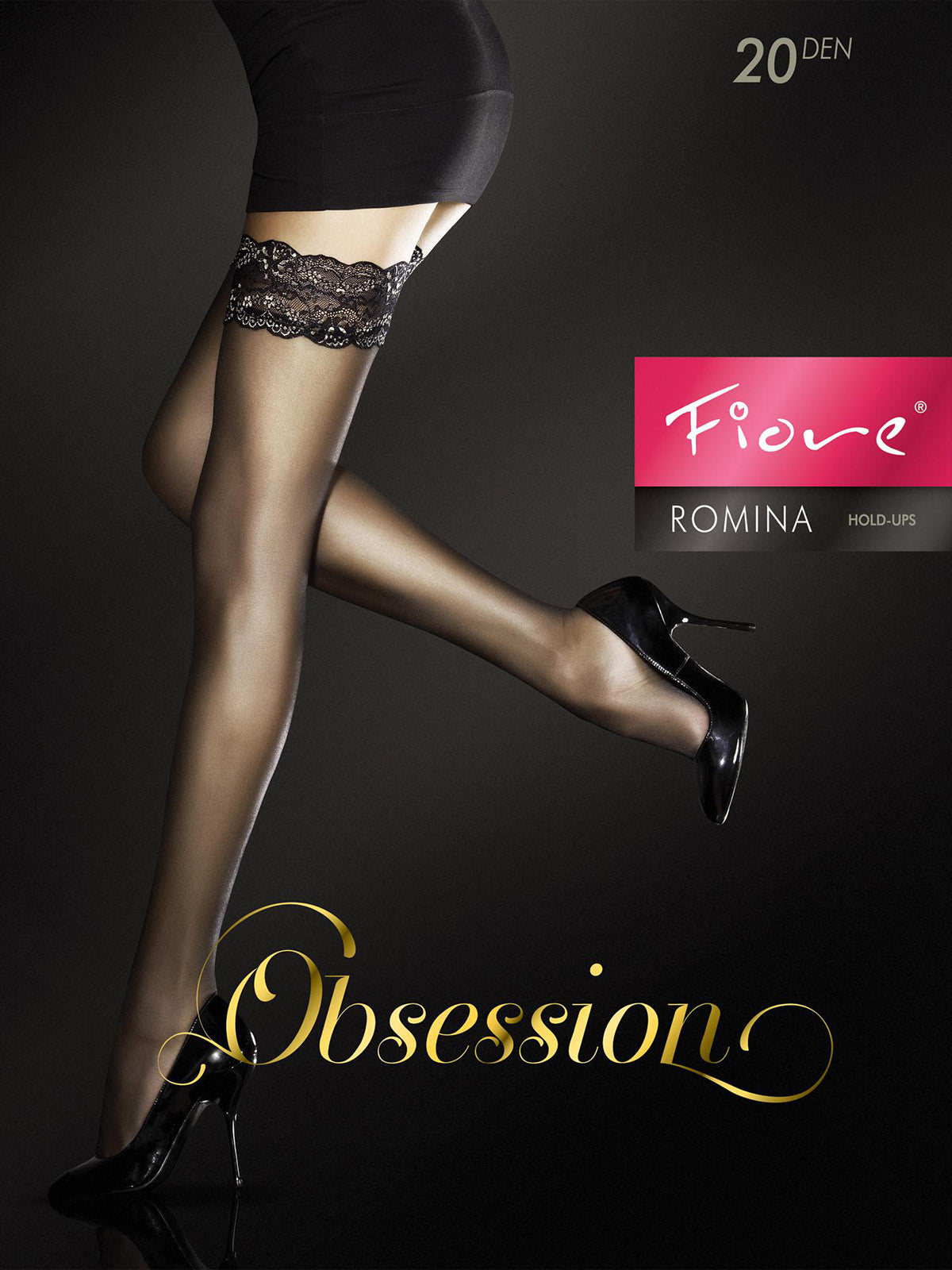 Fiore - Halterlose Strümpfe Romina Chocolate