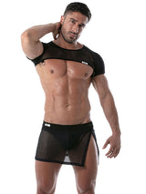 Circuit Mesh Skirt - Schwarz