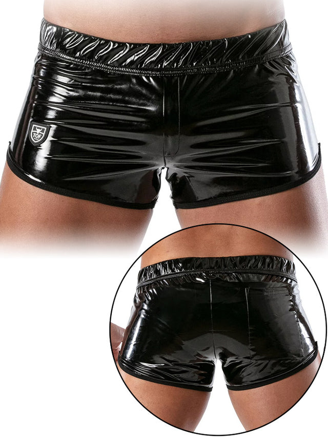 Vinyl Mini-shorts - Schwarz